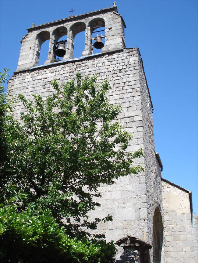 Clocher-mur de l'église de Génolhac - Génolhac (30450) - Gard