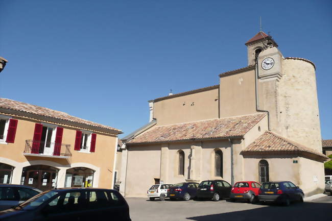 Hôtel de ville et église - Saint-Geniès-de-Comolas (30150) - Gard