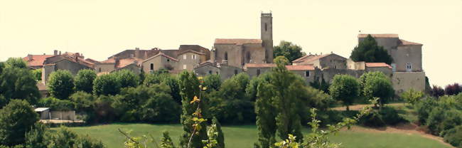 Saint-Orens vu du nord Son château est à l'extrême droite - Saint-Orens-Pouy-Petit (32100) - Gers