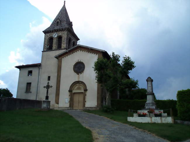 L'église et le monument aux morts - Montagne (38160) - Isère