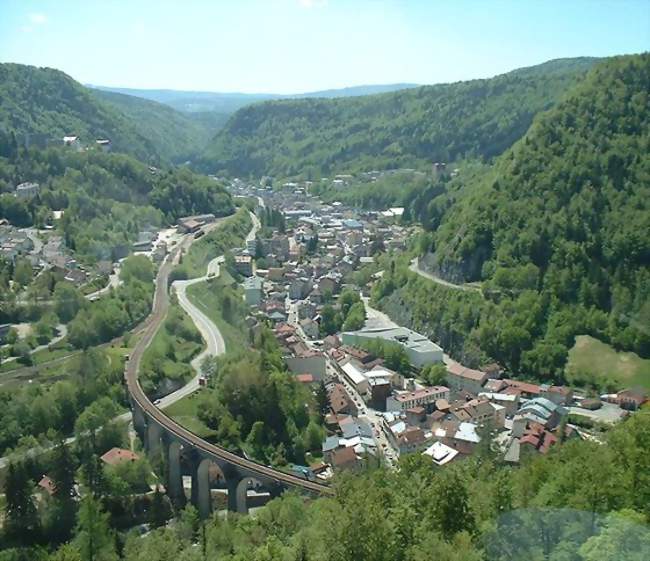 La cluse de Morez vue depuis le viaduc des Crottes - Morez (39400) - Jura