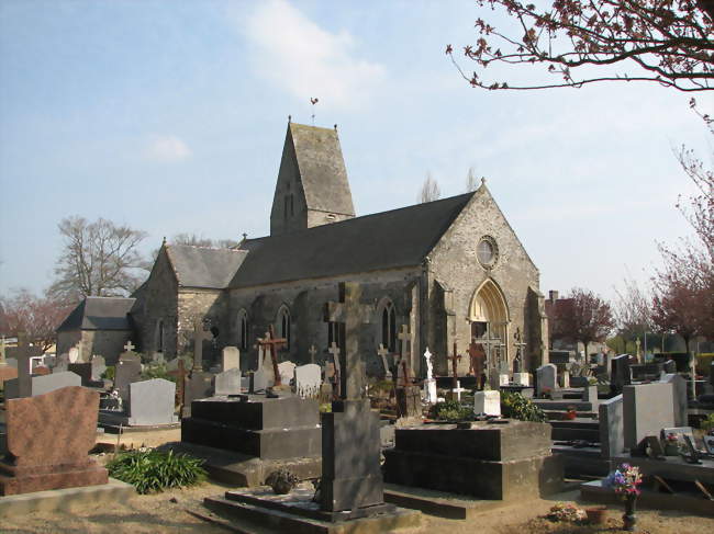 L'église Saint-Rémi et son cimetière - Denneville (50580) - Manche