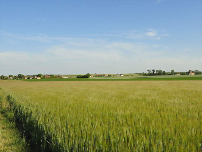 Vue générale du village, avec à gauche Bury et à droite Les Istres - Les Istres-et-Bury (51190) - Marne