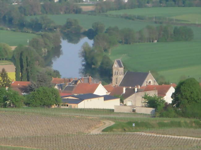 Vincelles au milieu des vignes - Du haut de la route de la Sainte - Vincelles (51700) - Marne