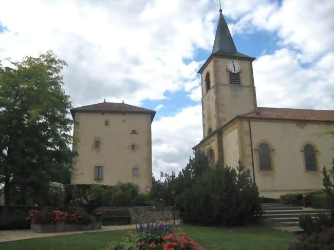 La tour Mahuet et l'église Saint Gorgon - Labry (54800) - Meurthe-et-Moselle