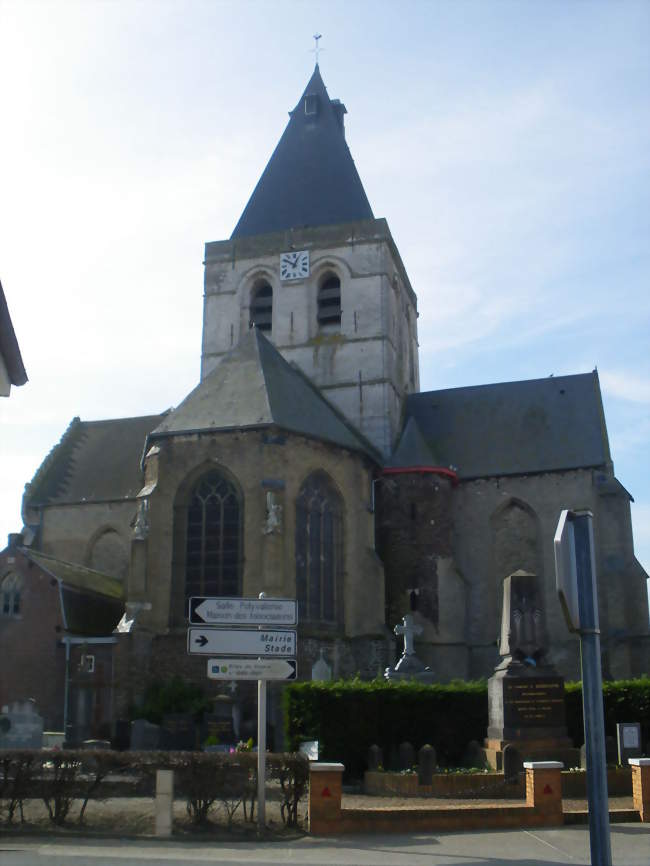L'église Saint-Omer, classée au titre des monuments historiques - Zegerscappel (59470) - Nord
