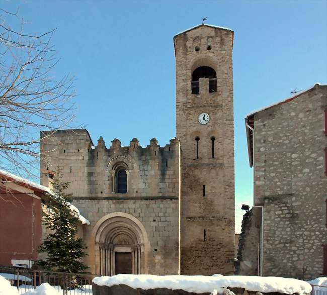 Façade principale de l'église - Corneilla-de-Conflent (66820) - Pyrénées-Orientales