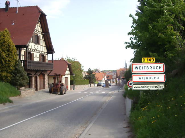 Vue de l'entrée Sud de Weitbruch, rue de Brumath - Weitbruch (67500) - Bas-Rhin