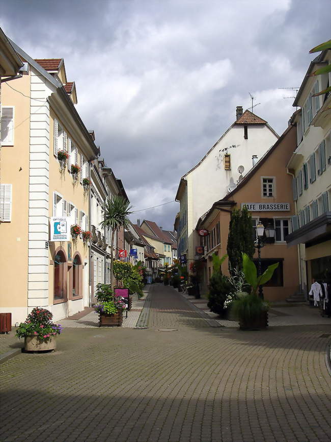 Une rue piétonne - Masevaux (68290) - Haut-Rhin