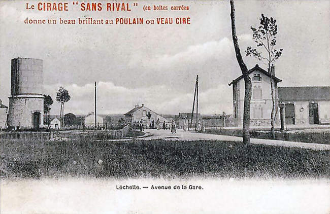 L'avenue de la gare vers 1900 - Léchelle (77171) - Seine-et-Marne