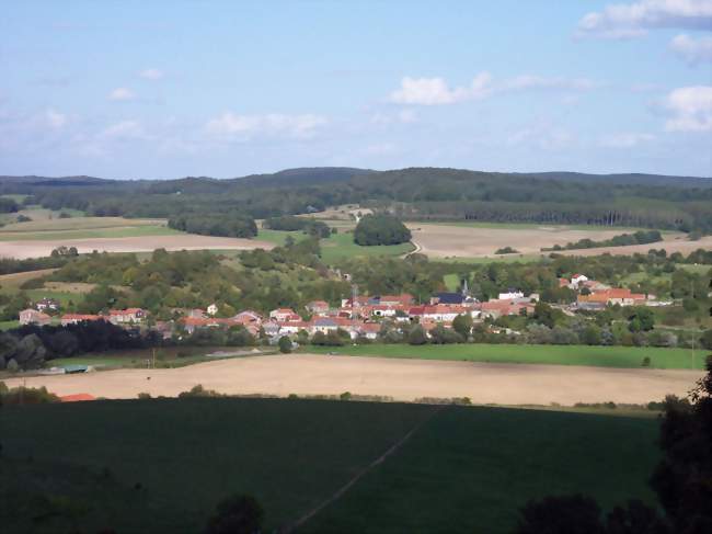 Vue sur Fléville, depuis la colline de l'Argonne - Fléville (08250) - Ardennes