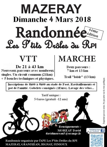 Randonnée VTT / Marche / Trail 