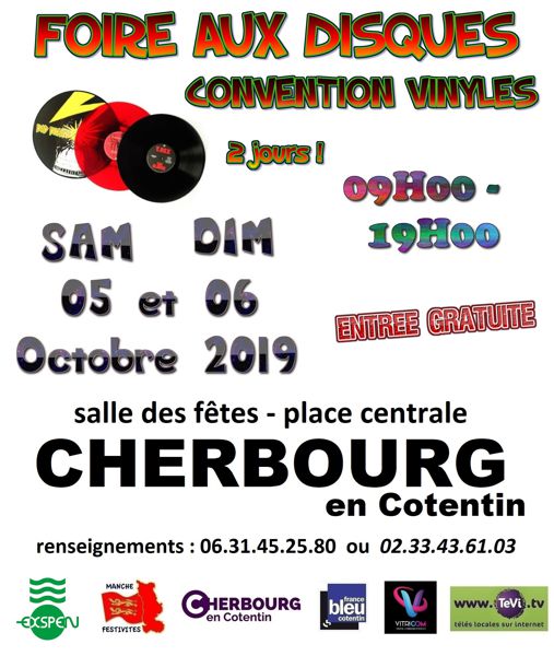 05 et 06 oct 2019 CONVENTION SALON DU VINYLE CHERBOURG