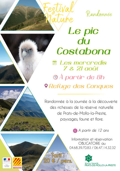 Randonnée à la journée au Pic du Costabona le 21 août 2019