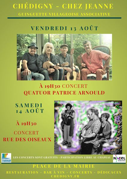 Concerts à Chédigny, Chez Jeanne, guinguette villageoise associative