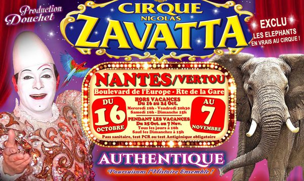 Cirque Nicolas Zavatta Douchet à Nantes Vertou du 16 octobre au 7 novembre