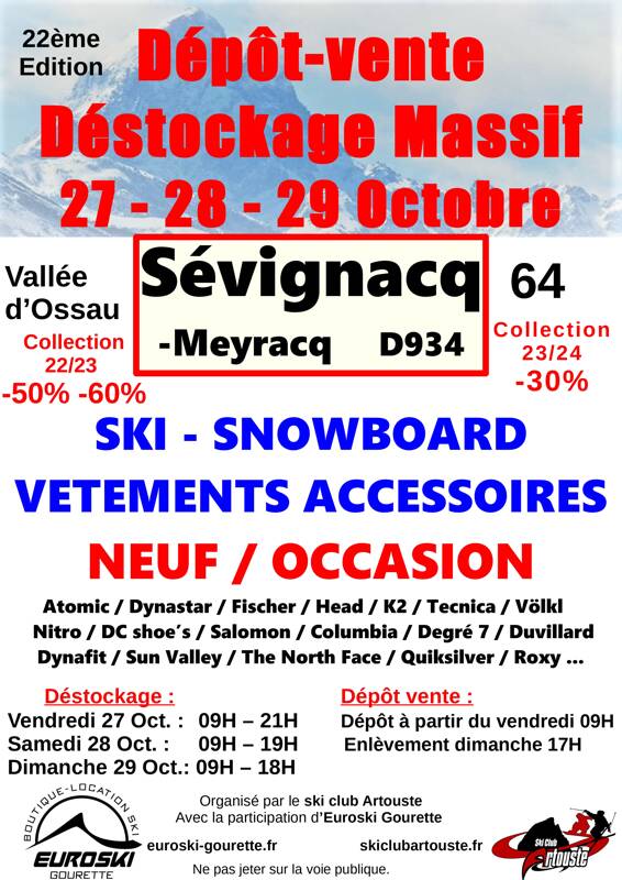 Dépôt-Vente / Déstockage Ski Snow Vêtements Accessoires