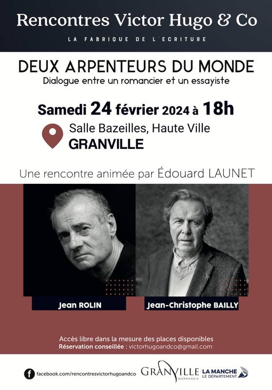 Rencontre littéraire Jean Rolin/ Jean-Christophe Bailly