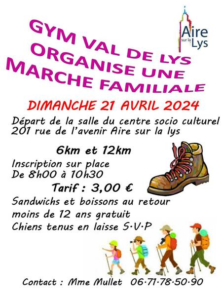 Gym du Val de Lys marche familiale