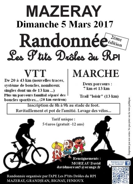 Randonnée VTT MARCHE TRAIL 