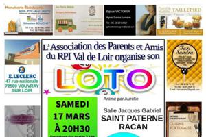 LOTO de l'Association Parents et Amis du RPI Val de Loir