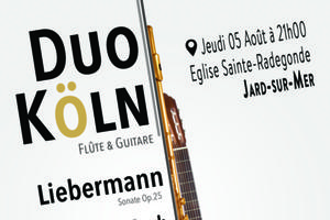 Duo Köln - Flûte & Guitare - Jeudi 05 Août à Jard sur Mer