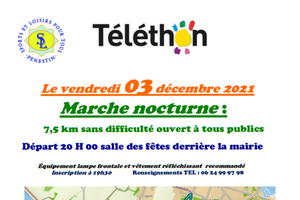 photo  Penestin : une marche nocturne au profit du téléthon est prévue le 3/12/2021