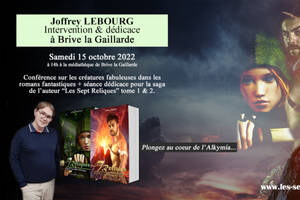 CONFERENCE & DEDICACE : Joffrey Lebourg, auteur de fantasy, à la médiathèque de Brive la Gaillarde
