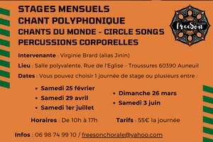 Stage mensuel Chant du monde avec FreeSon Chorale