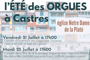 Concert Eté des Orgues à Castres: Fête de la St Jacques à La Platé: Concert Voix et Orgue
