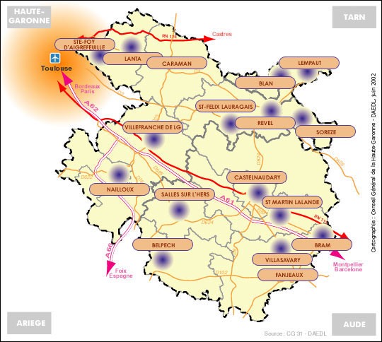 lauragais carte