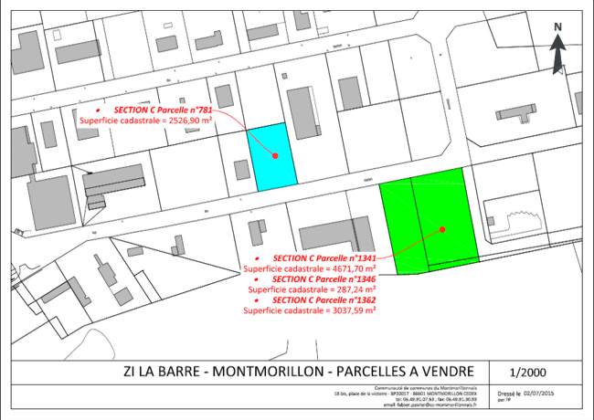 La ZAE de la Barre, une zone d'activité diversifiée et accessible d'environ 33 ha sur la route de Montmorillon à la Trimouille avec 3 parcelles viabilisées, à vocation artisanale, tertiaire et industrielle ( locaux d'activités, entrepôts, bureaux) restant à commercialiser.