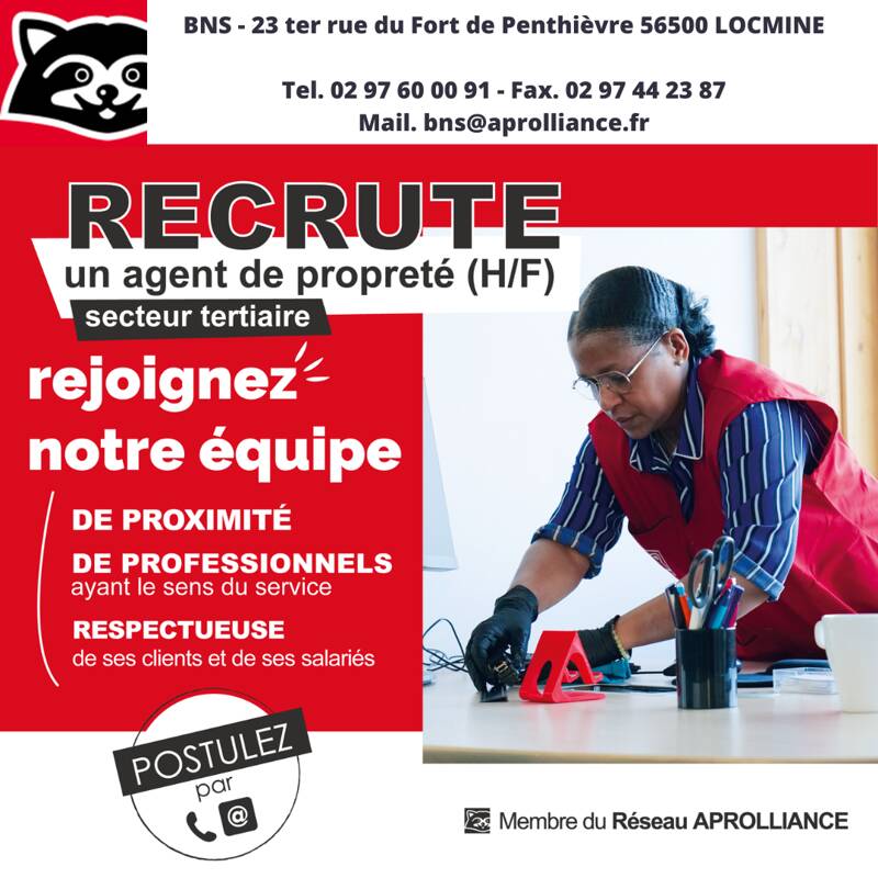 Agent de propreté tertiaire