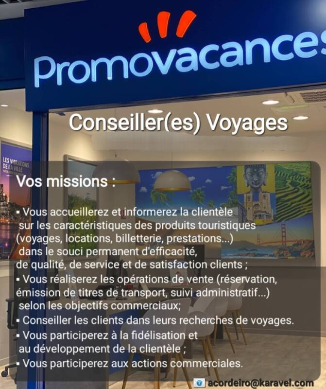 Conseiller(è) Vente Voyages - CDI 35h