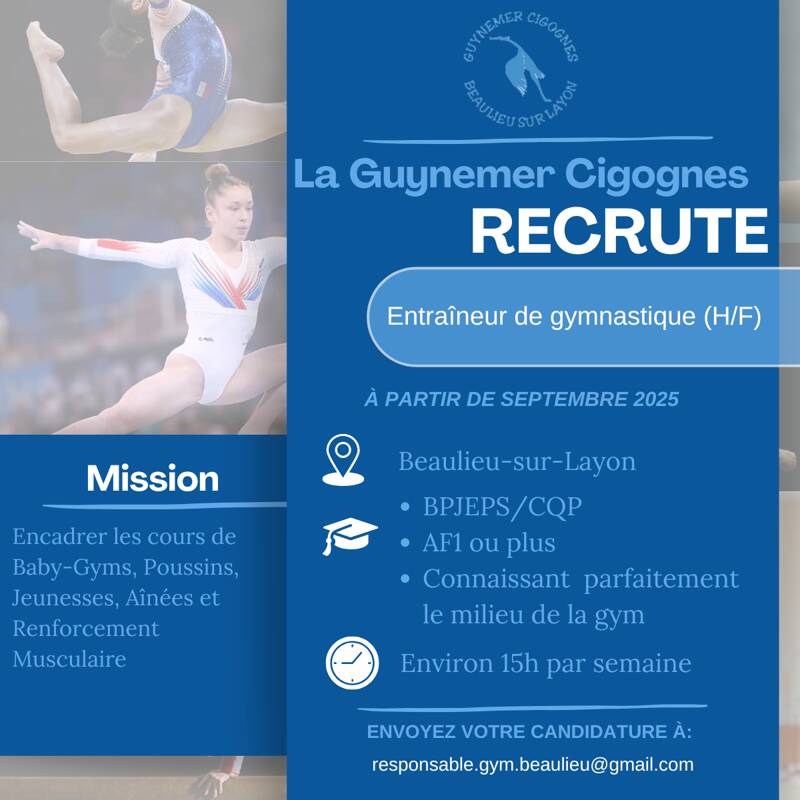 ENTRAINEUR GYMNASTIQUE H/F