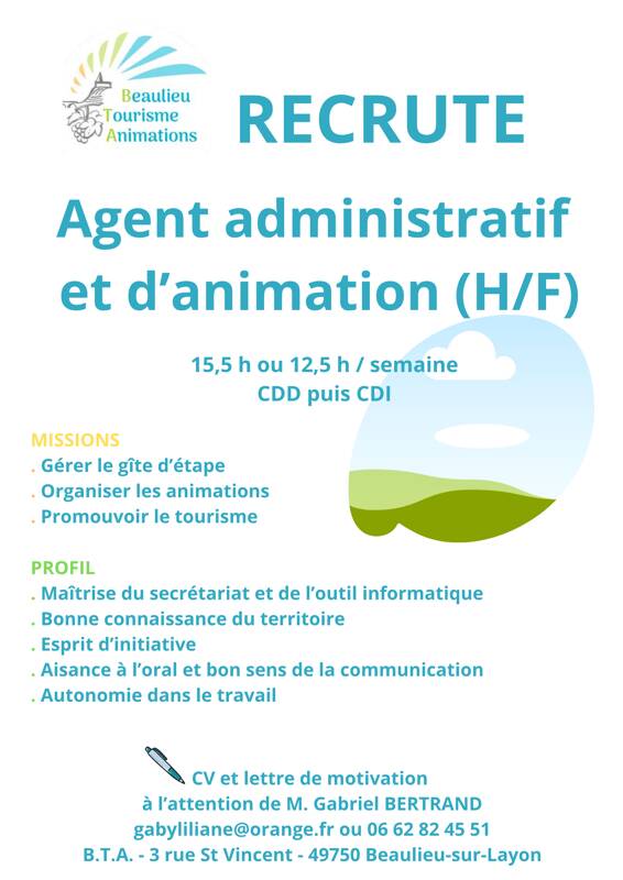 Agent administratif et d'animations