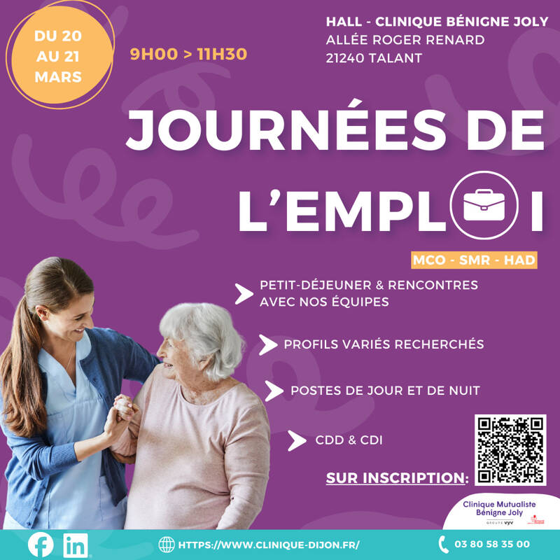 Journées de l'emploi à la Clinique Bénigne Joly