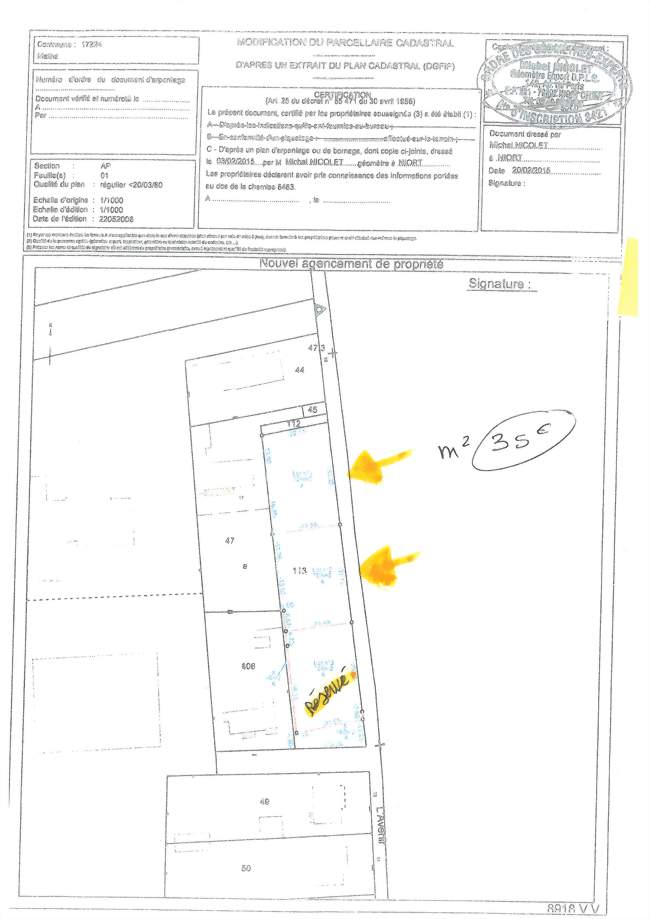 Matha - 2 Parcelles à vendre (724 et 707 m2)