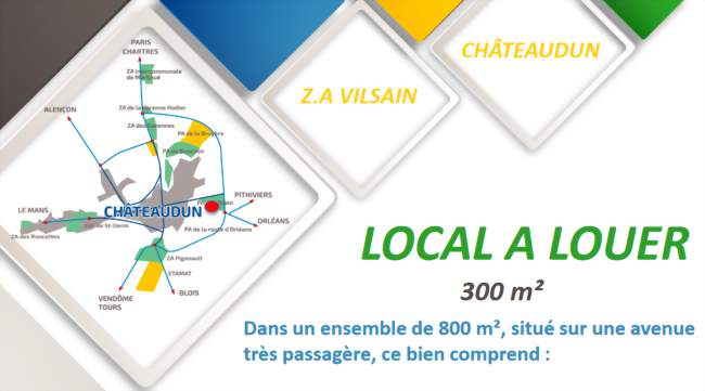 Z.A VILSAIN - Local à louer de 800m² - Châteaudun