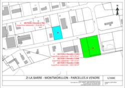 La ZAE de la Barre, une zone d'activité diversifiée et accessible d'environ 33 ha sur la route de Montmorillon à la Trimouille avec 3 parcelles viabilisées, à vocation artisanale, tertiaire et industrielle ( locaux d'activités, entrepôts, bureaux) restant à commercialiser.