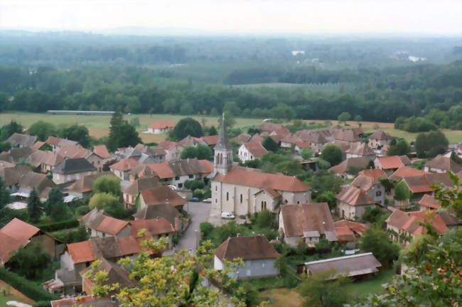 Le village de Brégnier, vu de la montagne - Brégnier-Cordon (01300) - Ain