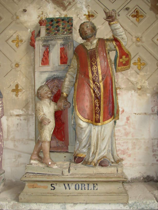 Statue de saint Vorles dans l'église - Javernant (10320) - Aube