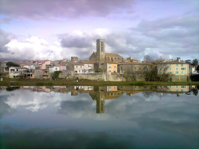 Trèbes, vue de la rive droite de l'Aude - Trèbes (11800) - Aude