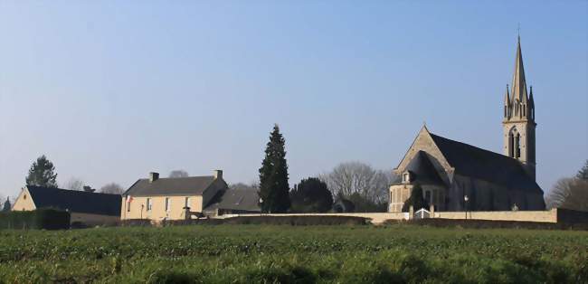 Mairie et église Saint-Pantaléon - Esquay-sur-Seulles (14400) - Calvados