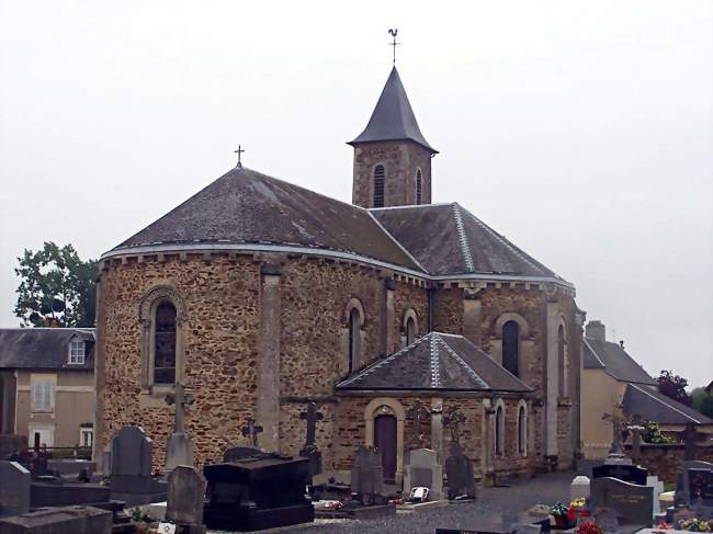 Léglise du bourg de Sainte-Marguerite-dElle vue depuis le cimetière - Sainte-Marguerite-d'Elle (14330) - Calvados