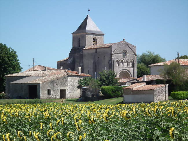Le bourg de Saint-Palais-de-Phiolin, à l\'ombre de son église romane. - Saint-Palais-de-Phiolin (17800) - Crédit photo: Cobber17