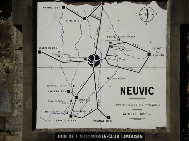 Le plan de l'automobile club - Neuvic (19160) - Corrèze