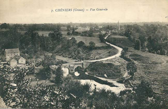 Chéniers (Creuse) - vue générale - vers 1920 - Chéniers (23220) - Creuse
