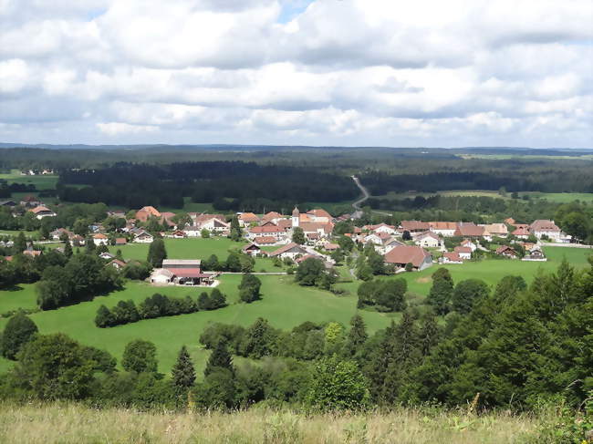 Vue générale depuis la côte de Bonnevaux - Bonnevaux (25560) - Doubs