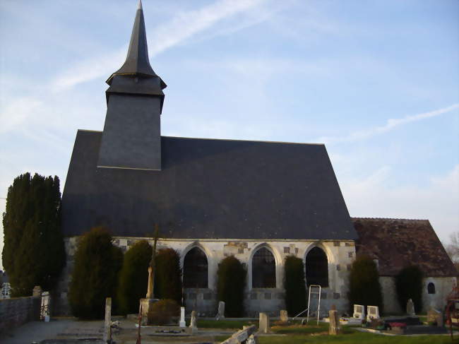 Église Saint-Aubin et ifs irlandais - Saint-Aubin-des-Hayes (27410) - Eure